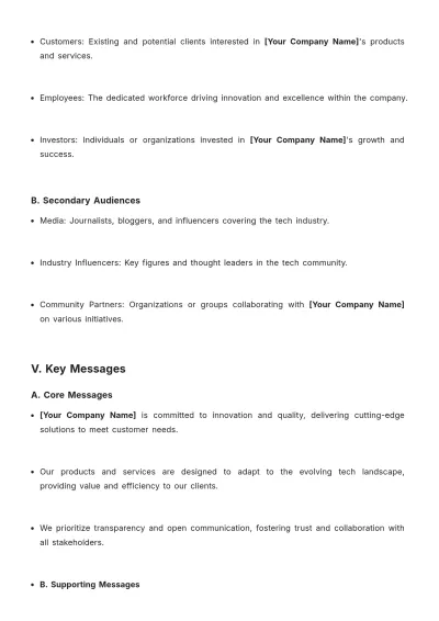Free Annual Communication Plan Template to Edit Online