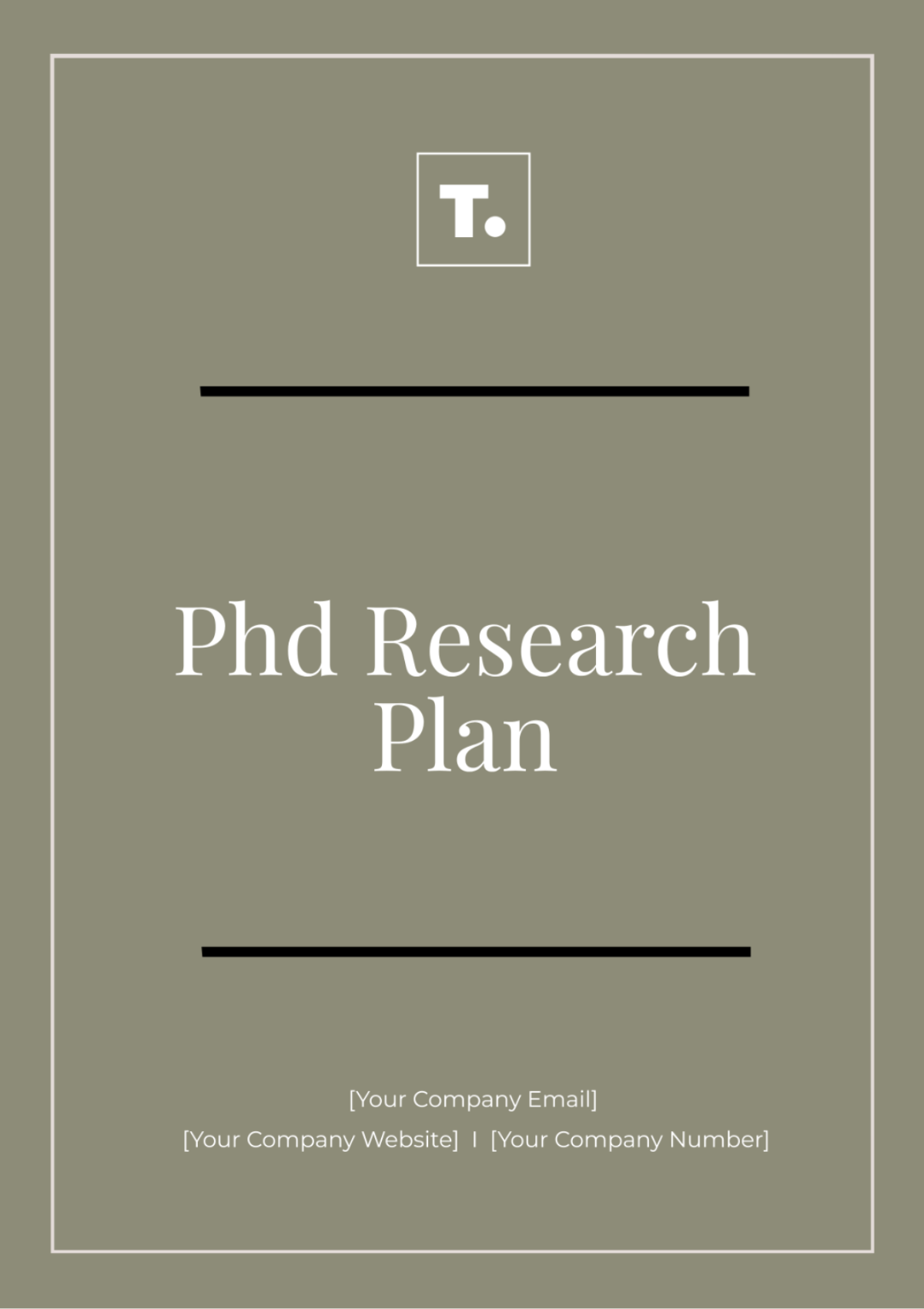 Phd Research Plan Template