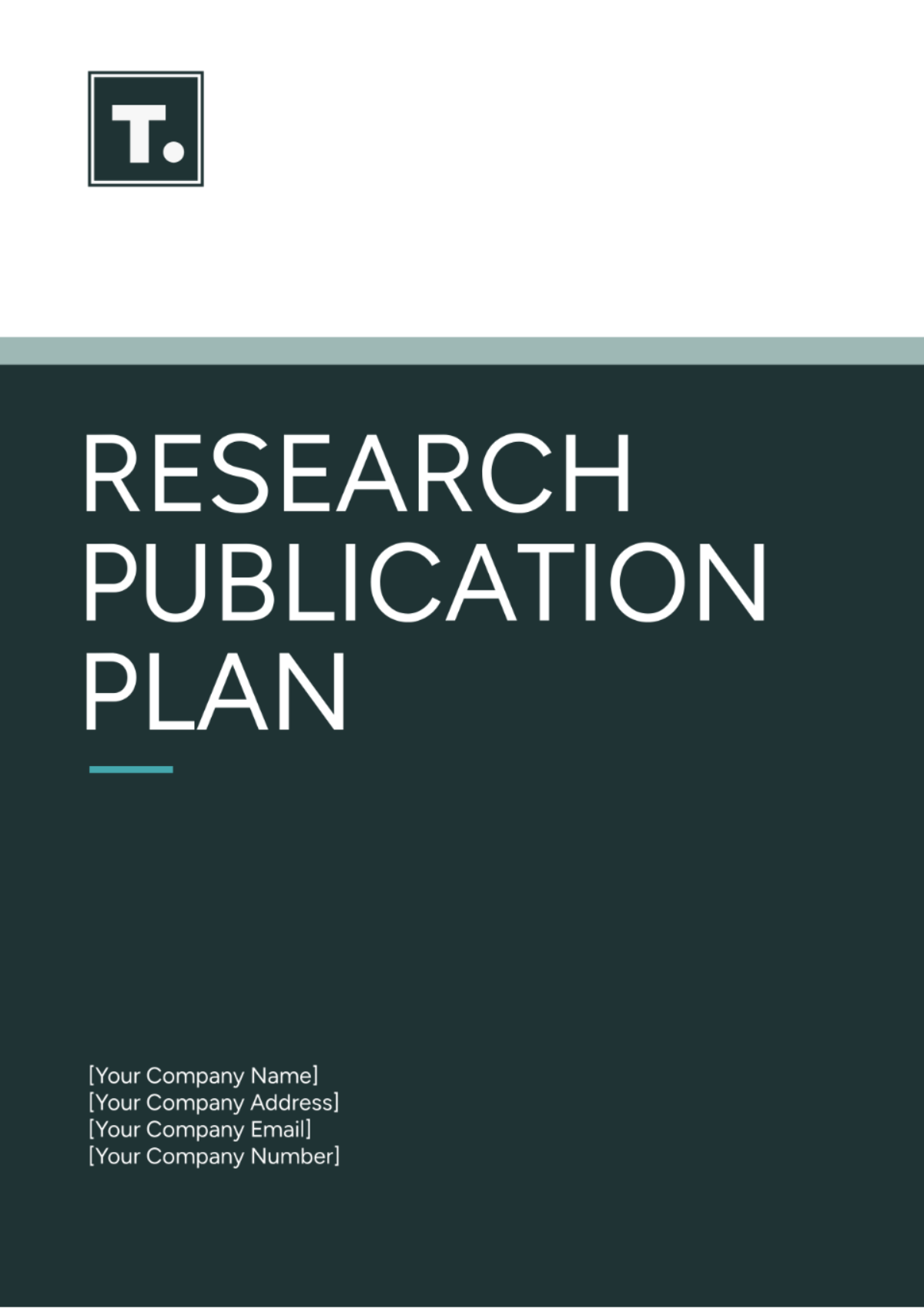 Research Publication Plan Template