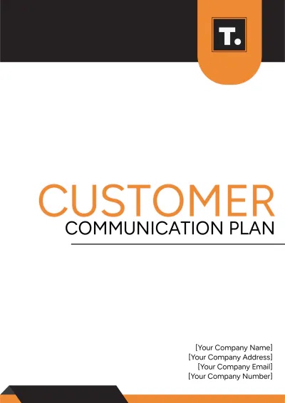 Free Customer Communication Plan Template to Edit Online