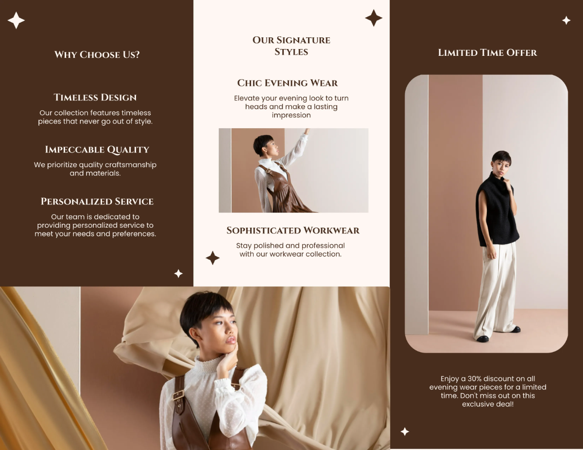 Free Fashion Brochure Template to Edit Online