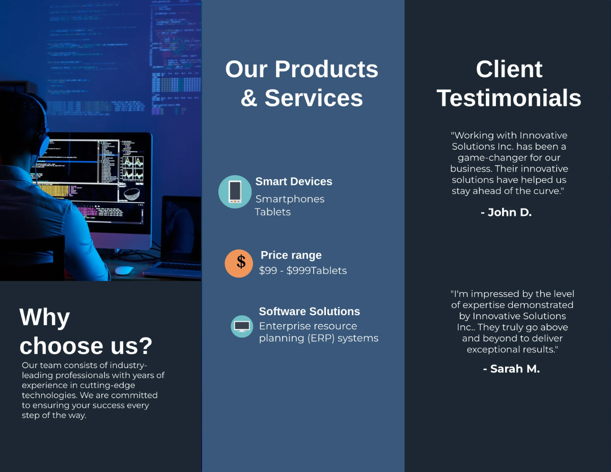 Free Modern Technology Brochure Template to Edit Online