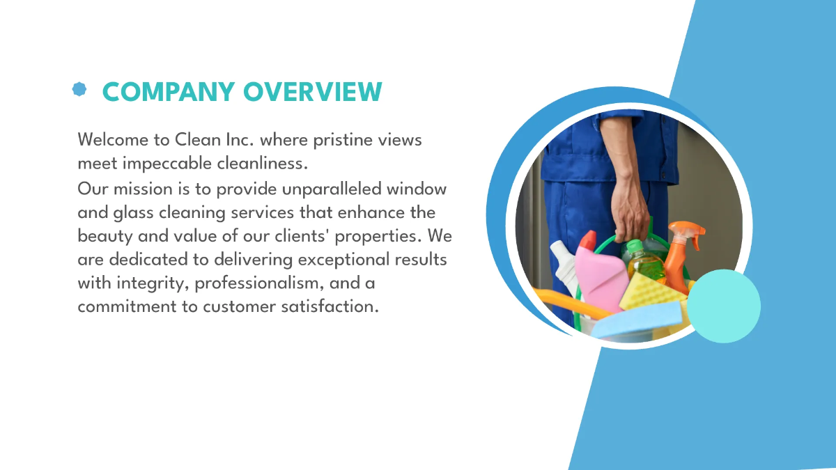 Free Window and Glass Cleaning Services Presentation Template to Edit Online