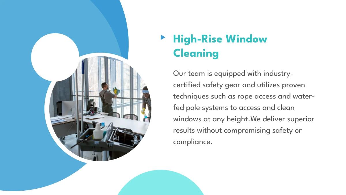 Free Window and Glass Cleaning Services Presentation Template to Edit Online