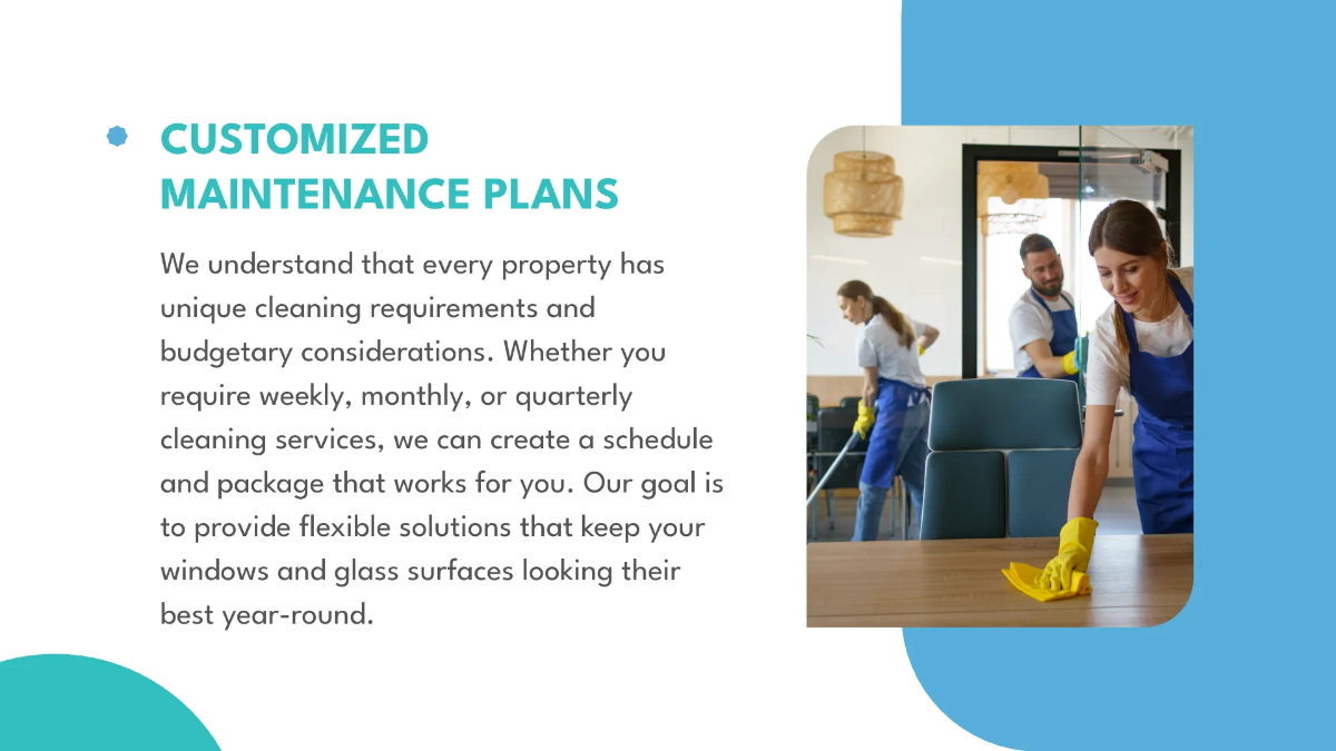 Free Window and Glass Cleaning Services Presentation Template to Edit Online