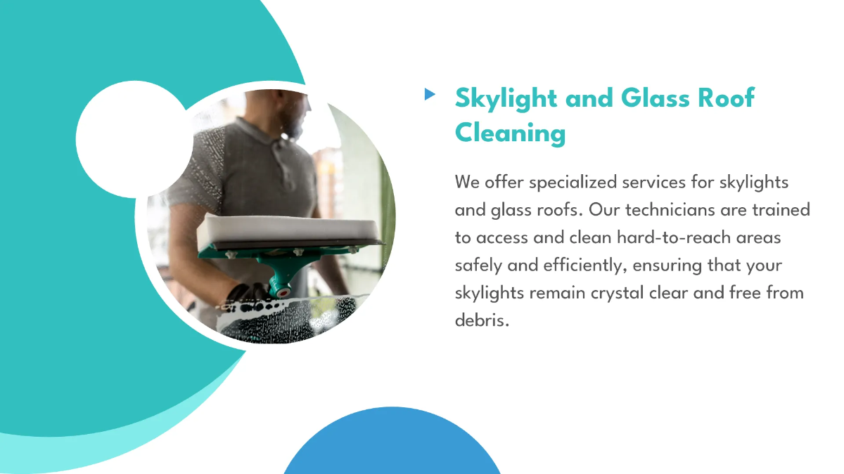 Free Window and Glass Cleaning Services Presentation Template to Edit Online