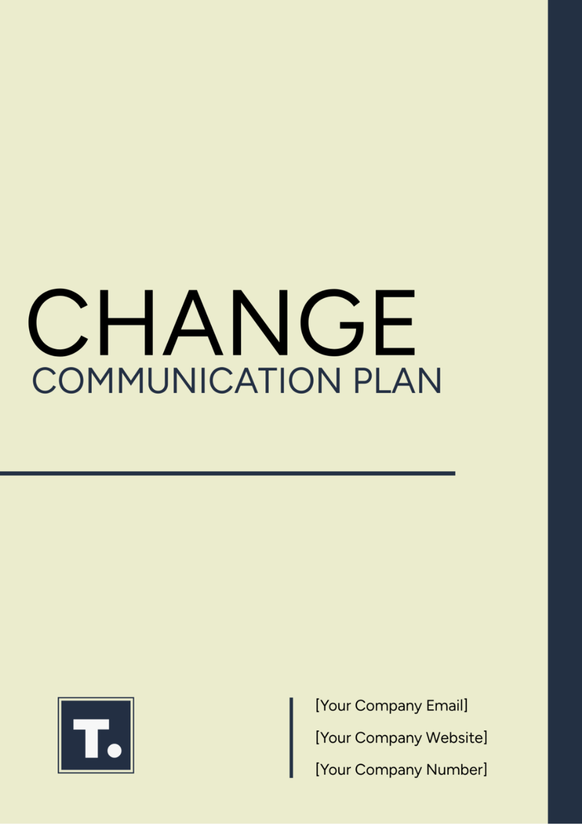 Change Communication Plan Template - Edit Online & Download