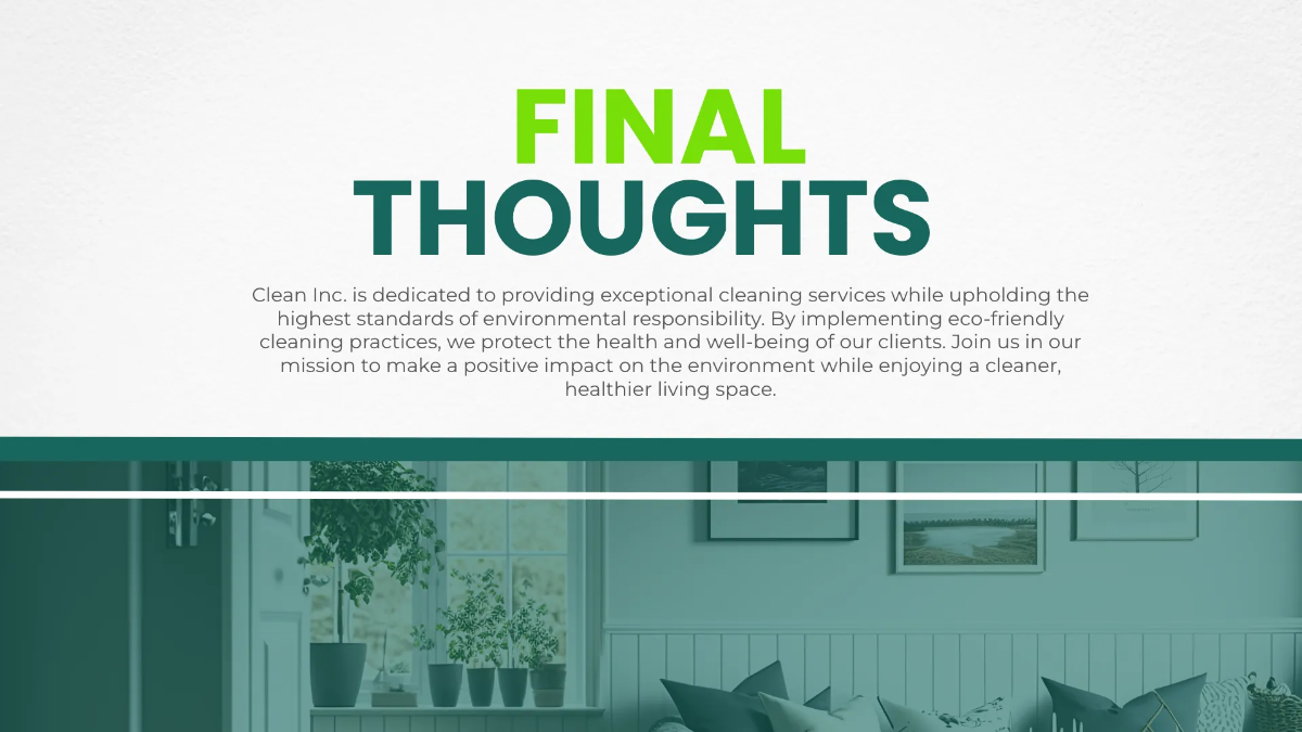 Free Eco-Friendly Cleaning Practices Presentation Template to Edit Online