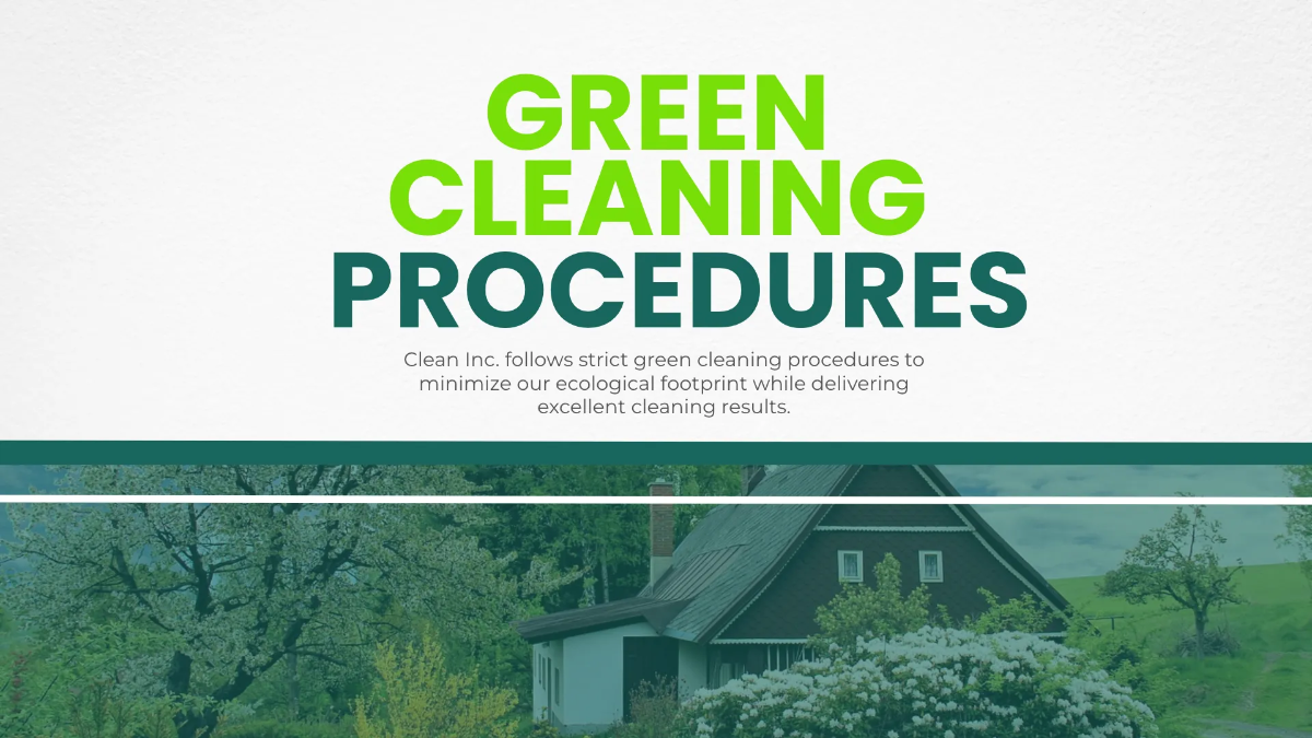 Free Eco-Friendly Cleaning Practices Presentation Template to Edit Online
