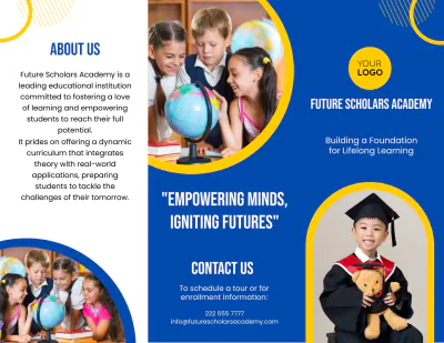 Free School Education Brochure Template to Edit Online