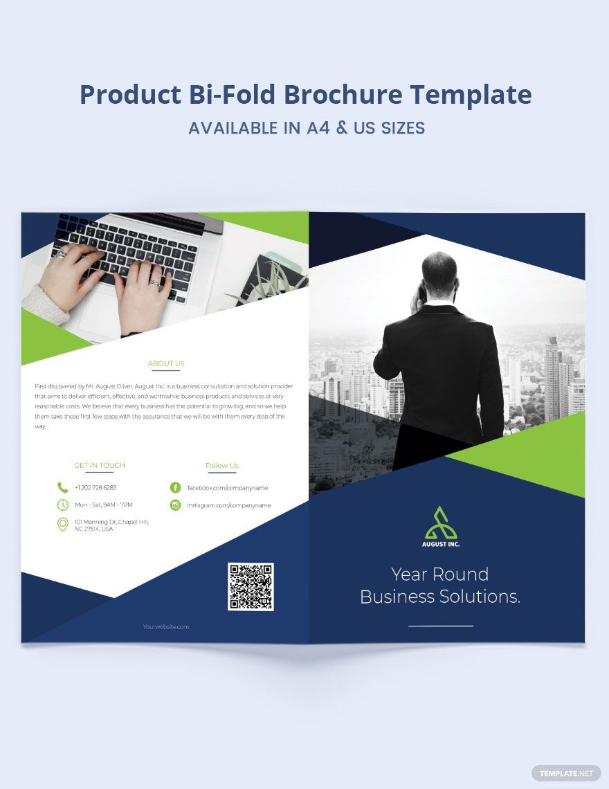 Product Promotion Bi-Fold Brochure Template