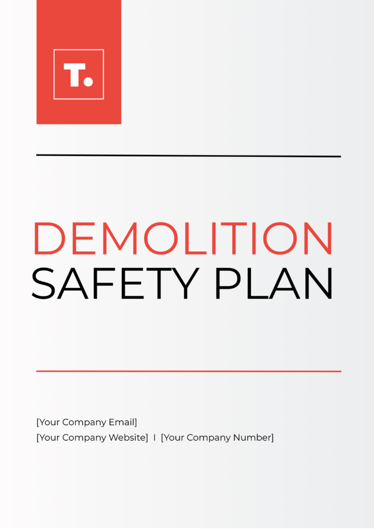 Free Demolition Safety Plan Template - Edit Online & Download ...