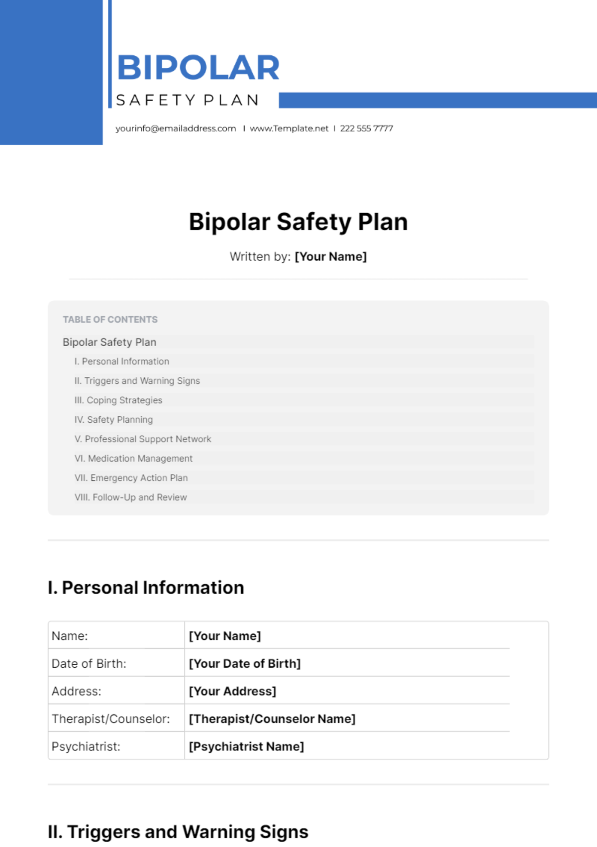 FREE Safety Plan Templates & Examples - Edit Online & Download