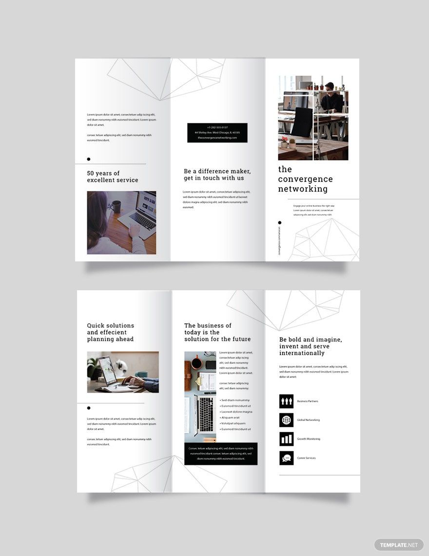 Professional Services Marketing Tri-Fold Brochure Template