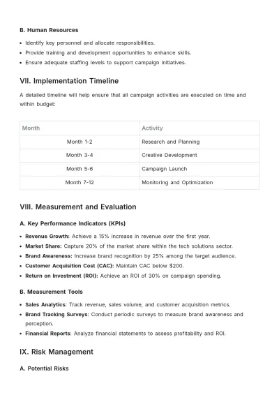 Free Strategic Campaign Plan Template to Edit Online