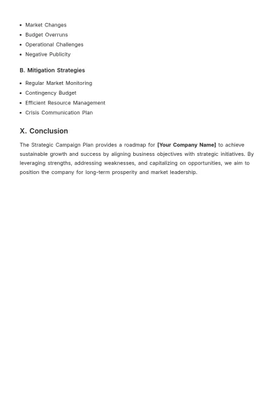 Free Strategic Campaign Plan Template to Edit Online
