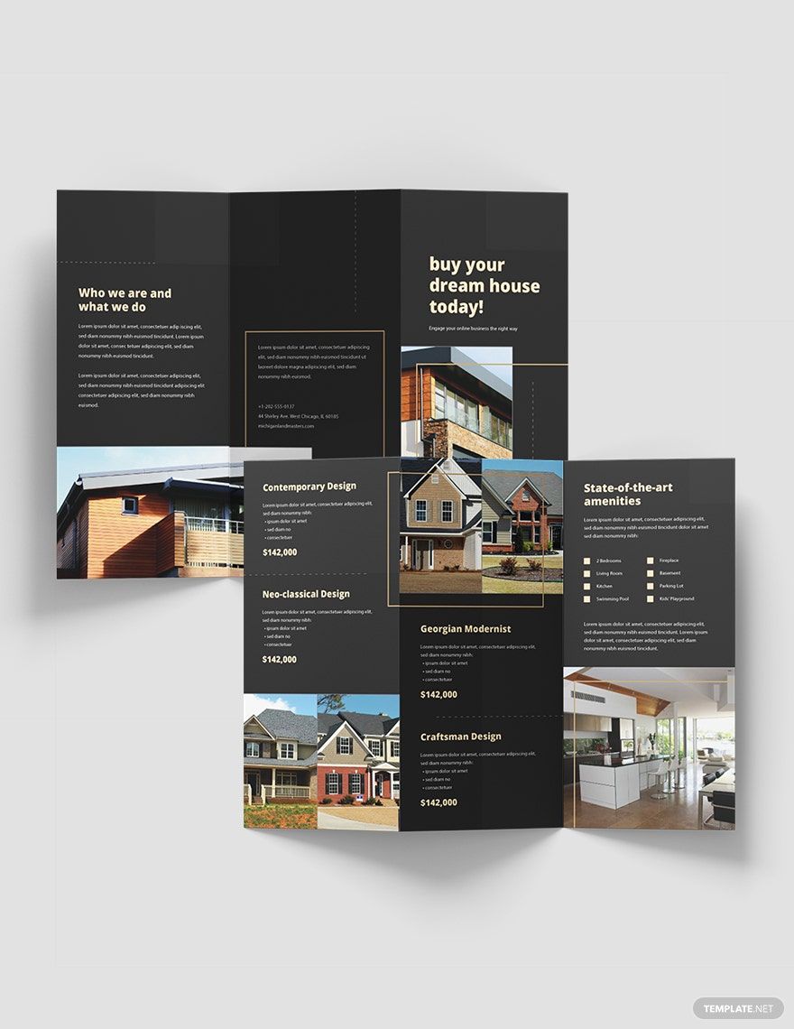 Free Property Marketing Tri-Fold Brochure Template
