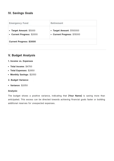Free Financial Budget Plan Template to Edit Online