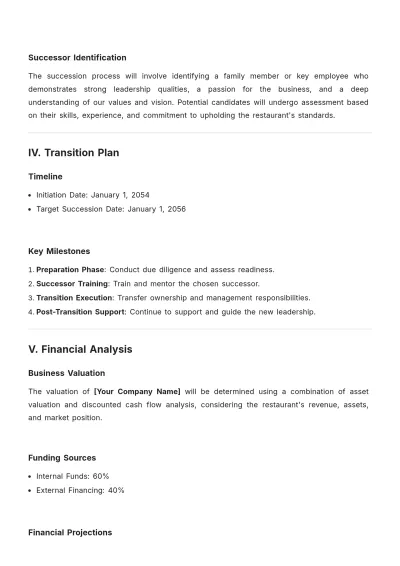 Free Long Term Financial Plan Template to Edit Online