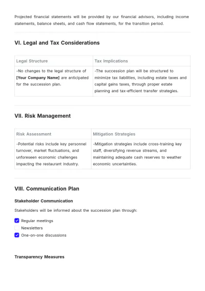 Free Long Term Financial Plan Template to Edit Online