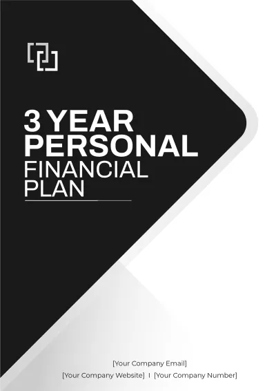 Free 3 Year Personal Financial Plan Template to Edit Online