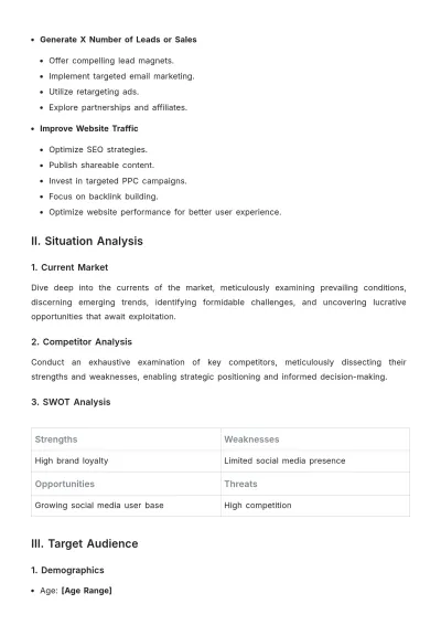 Free Social Media Campaign Plan Template to Edit Online