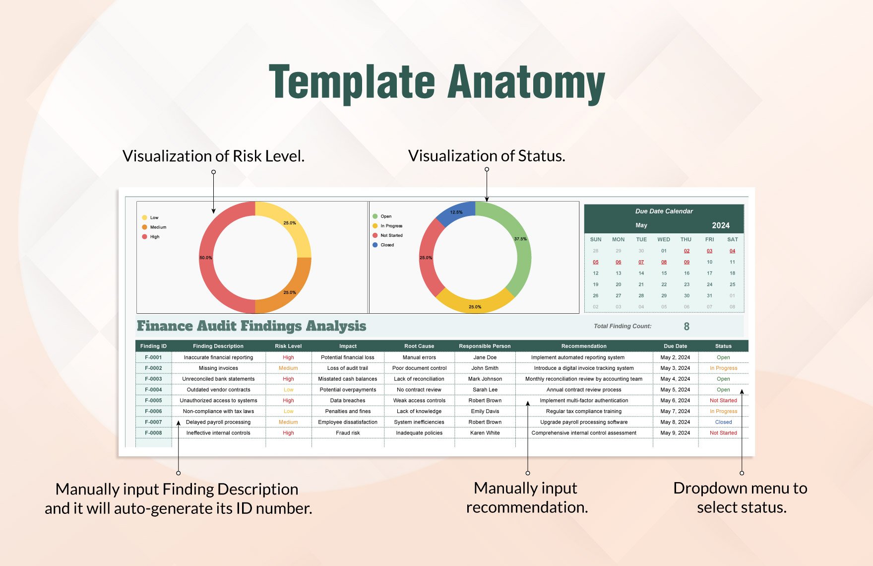 Finance Audit Findings Analysis Template
