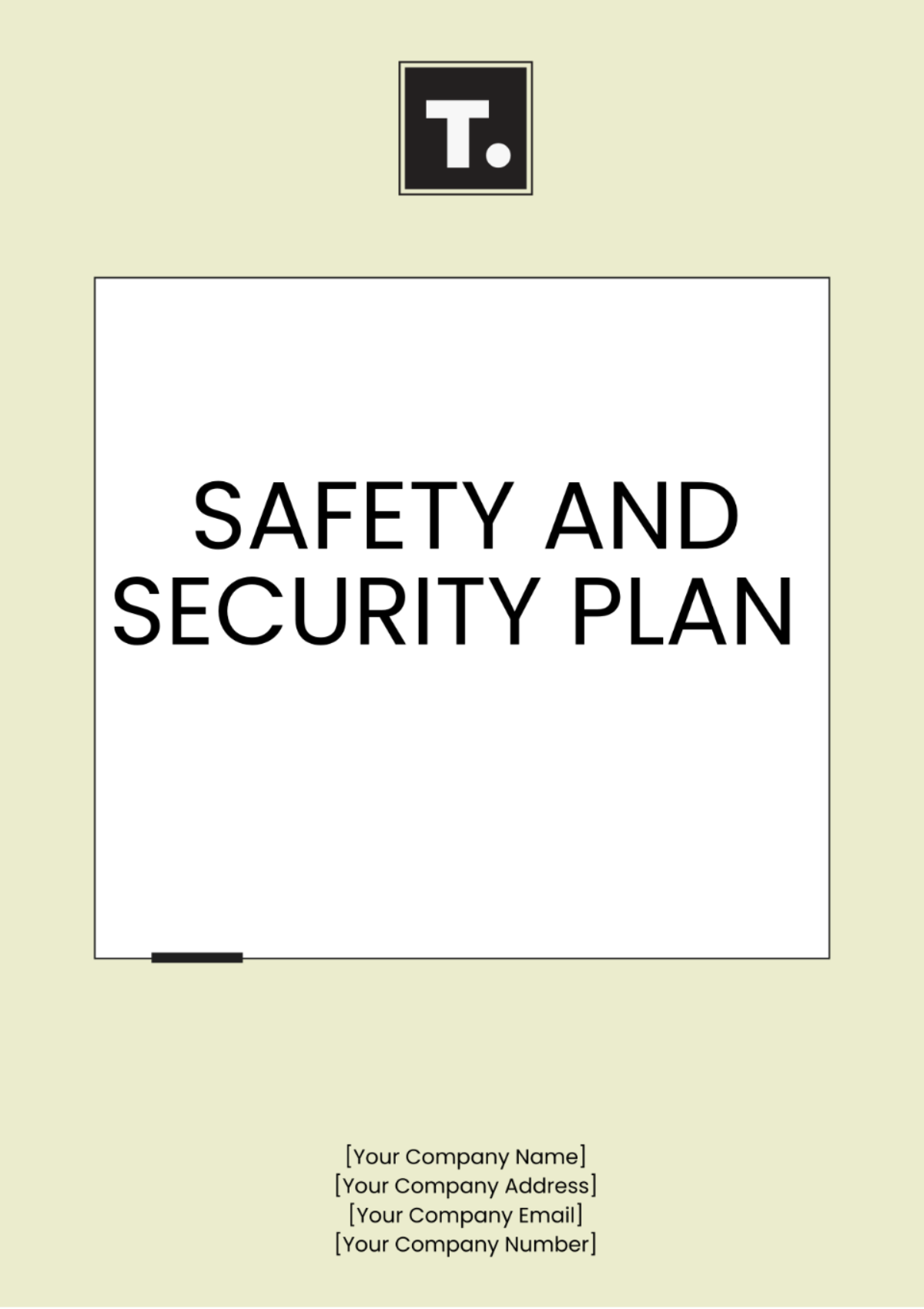 Safety And Security Plan Template - Edit Online & Download