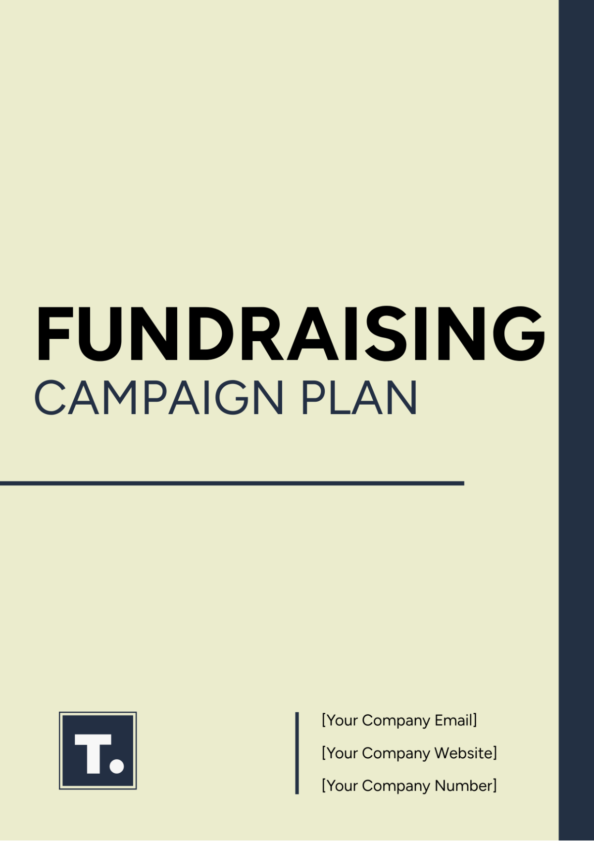 Fundraising Campaign Plan Template - Edit Online & Download