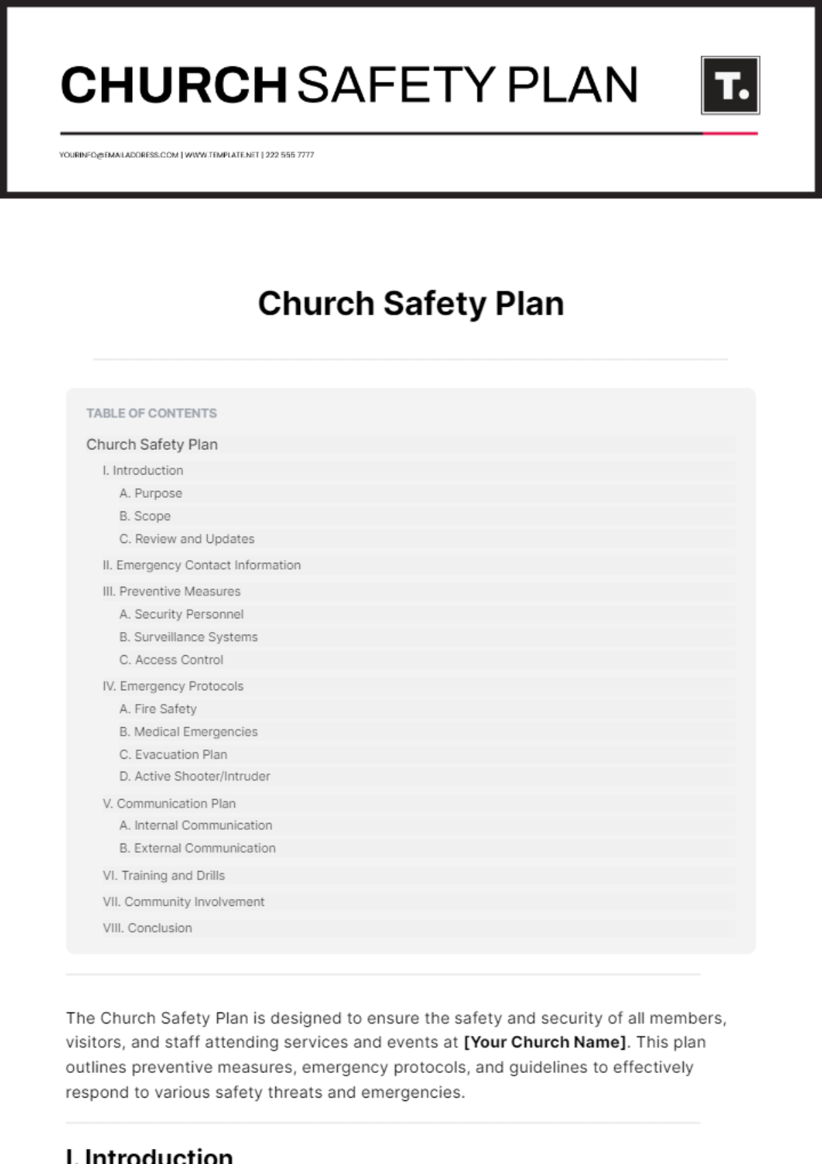 FREE Safety Plan Templates & Examples Edit Online & Download