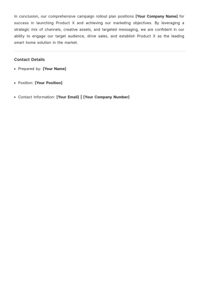 Free Campaign Rollout Plan Template to Edit Online