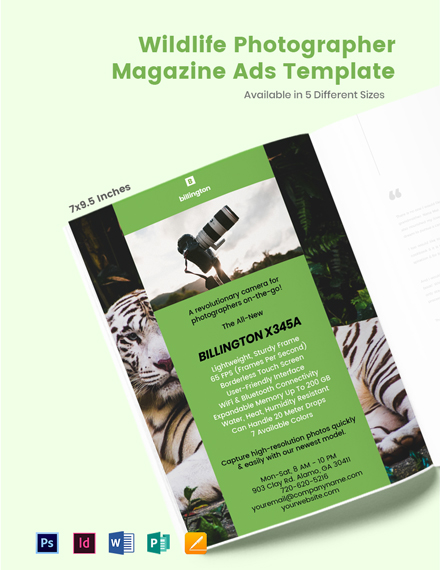 Photographer Pricing Magazine Ads Template - Word | PSD | InDesign ...