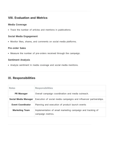 Free PR Campaign Plan Template to Edit Online