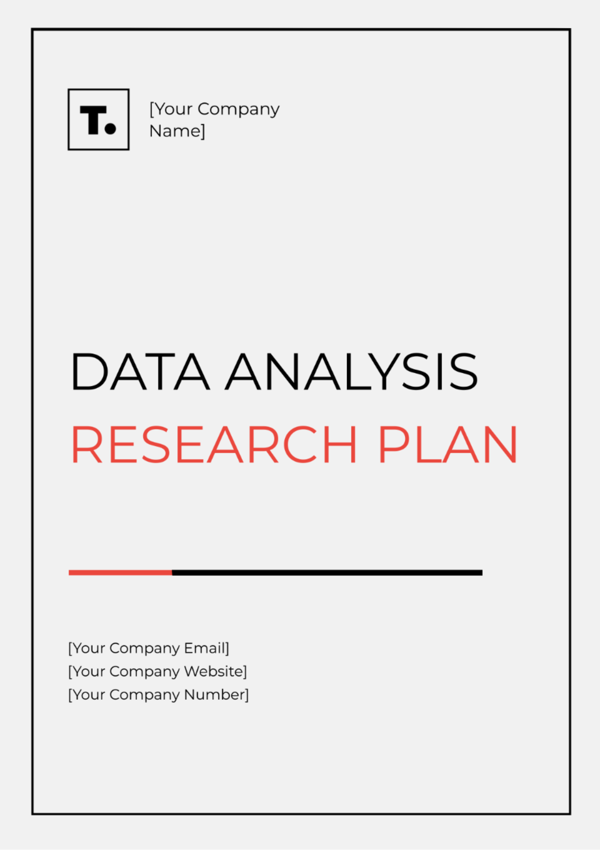 Data Analysis Research Plan Template