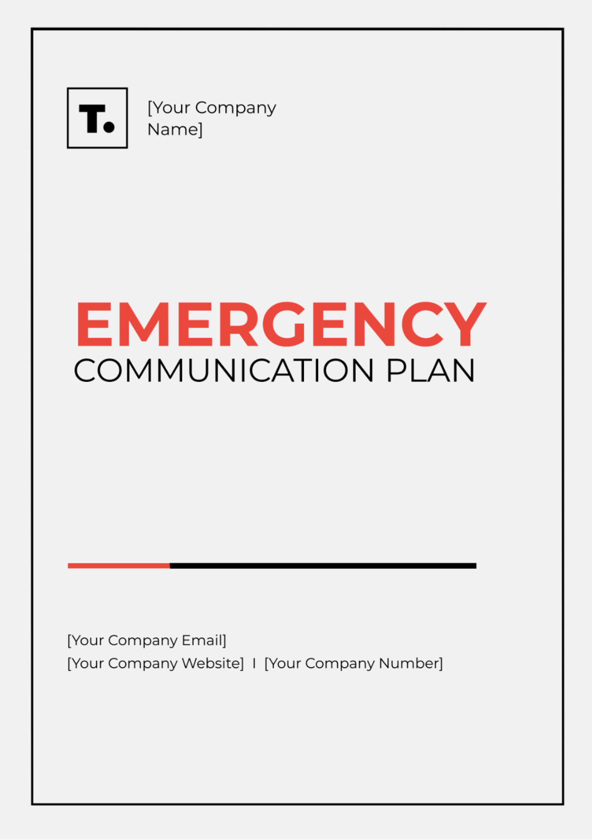 Emergency Communication Plan Template - Edit Online & Download