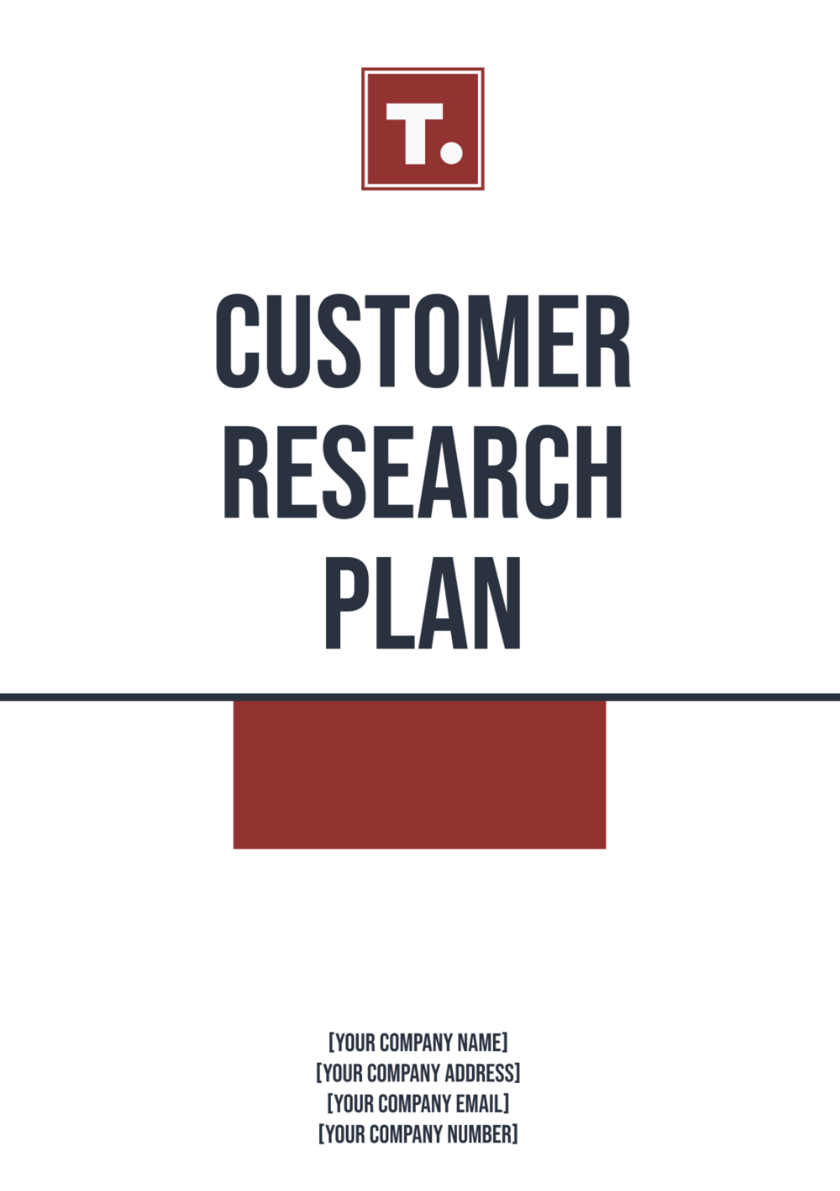 Customer Research Plan Template