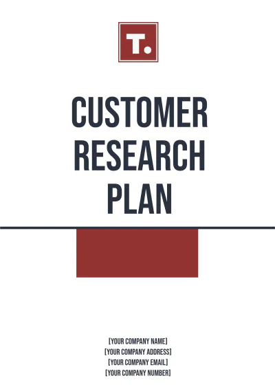 Free Customer Research Plan Template to Edit Online
