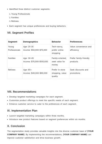 Free Customer Research Plan Template to Edit Online