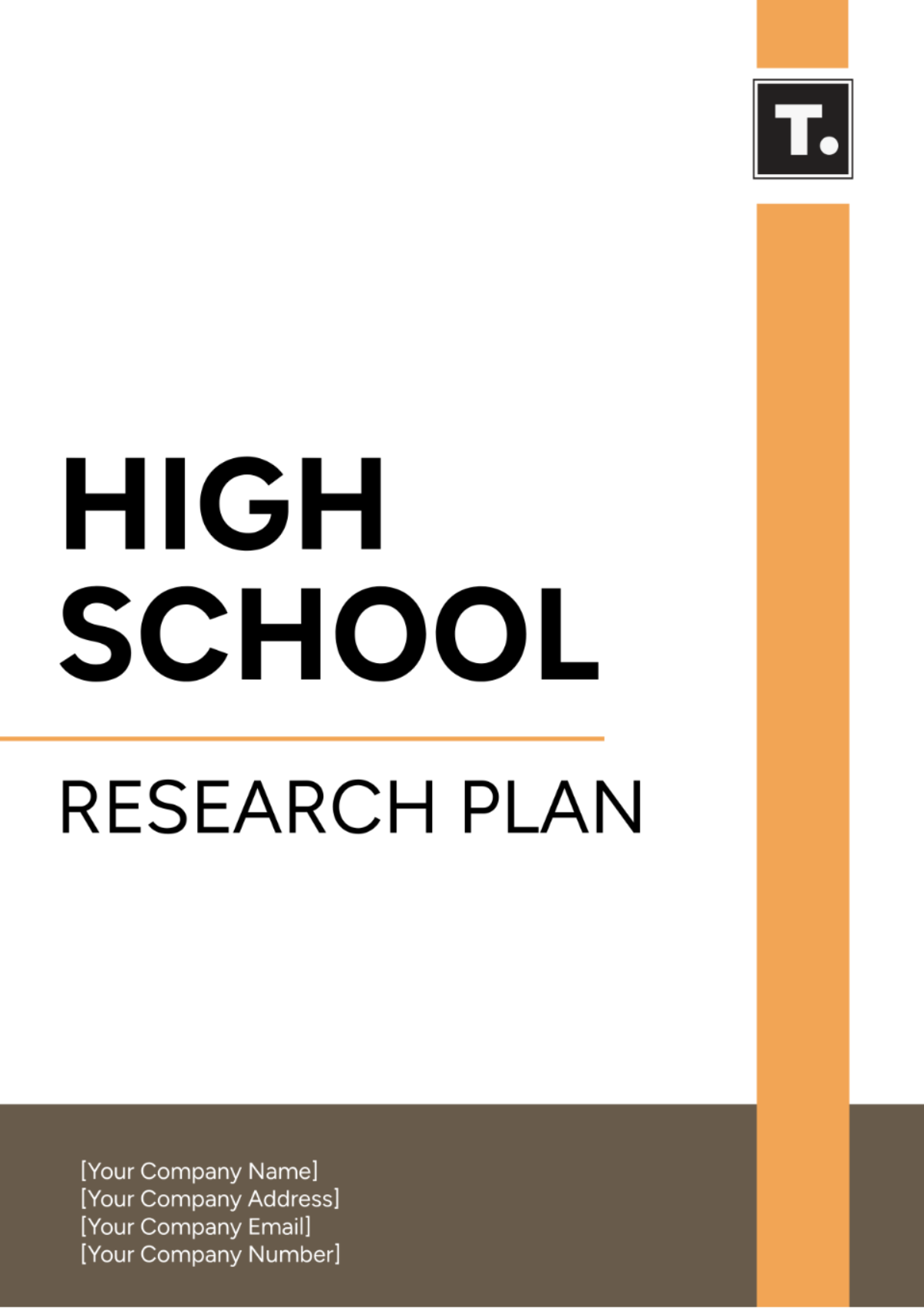 High School Research Plan Template