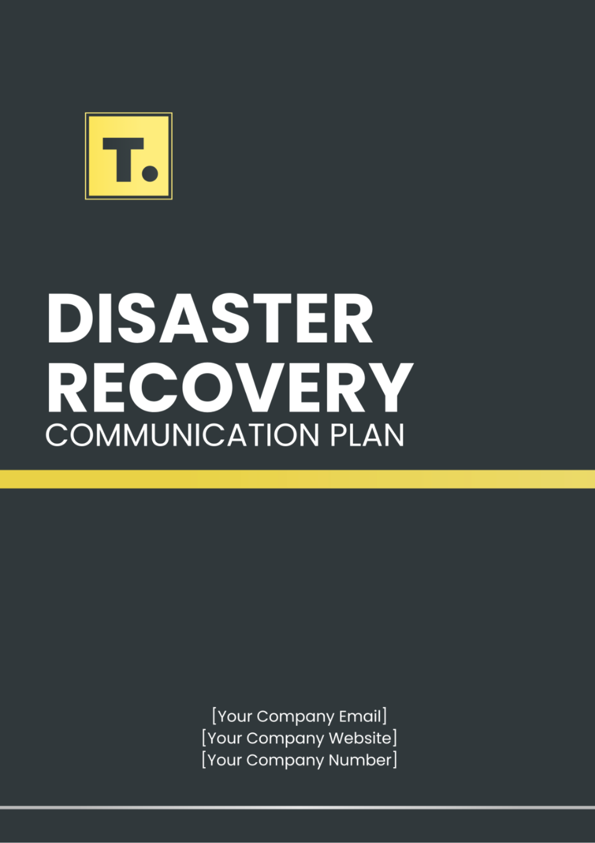 Disaster Recovery Communication Plan Template - Edit Online & Download