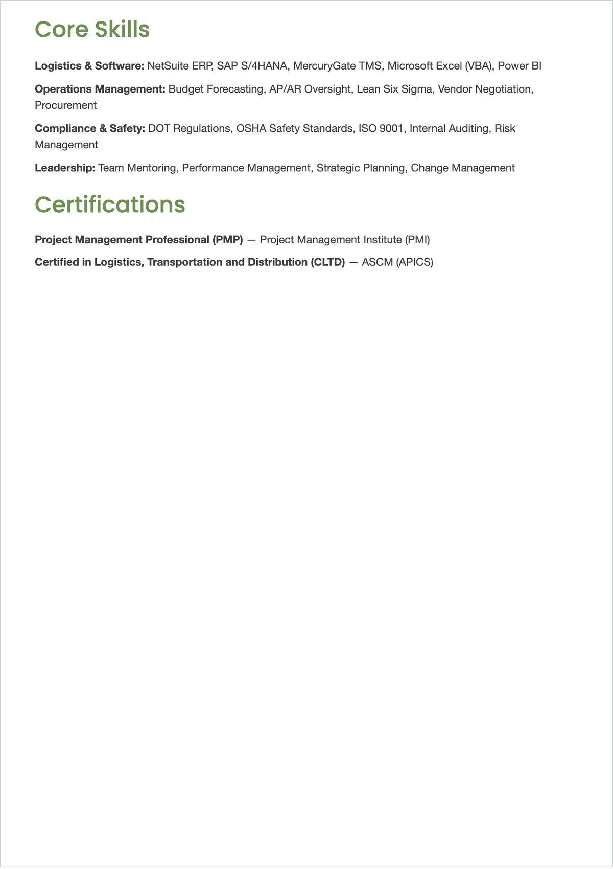 Free CV Organized ATS CV Template, AI CV Builder