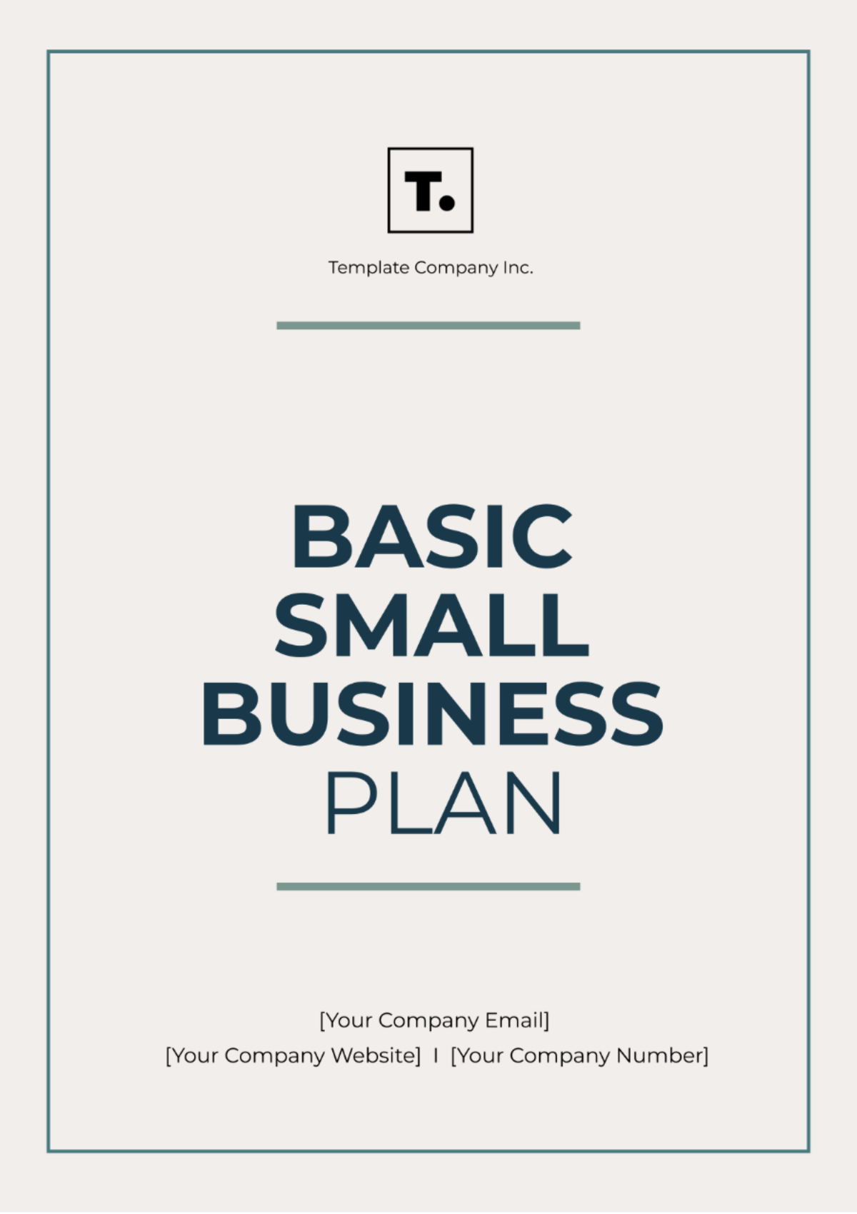 Basic Small Business Plan Template - Edit Online & Download