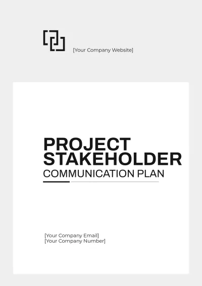 Free Project Stakeholder Communication Plan Template to Edit Online