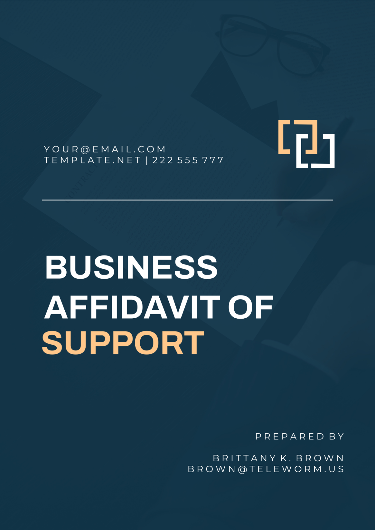 Business Affidavit Of Support Template - Edit Online & Download