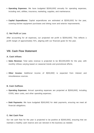Free Restaurant Budget Proposal Template to Edit Online