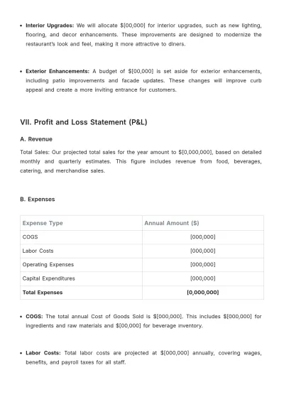 Free Restaurant Budget Proposal Template to Edit Online
