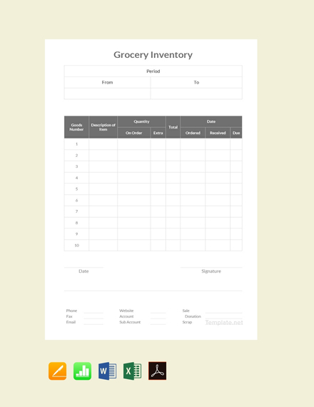 54+ FREE Sample Inventory Templates - Adobe PDF | Template.net