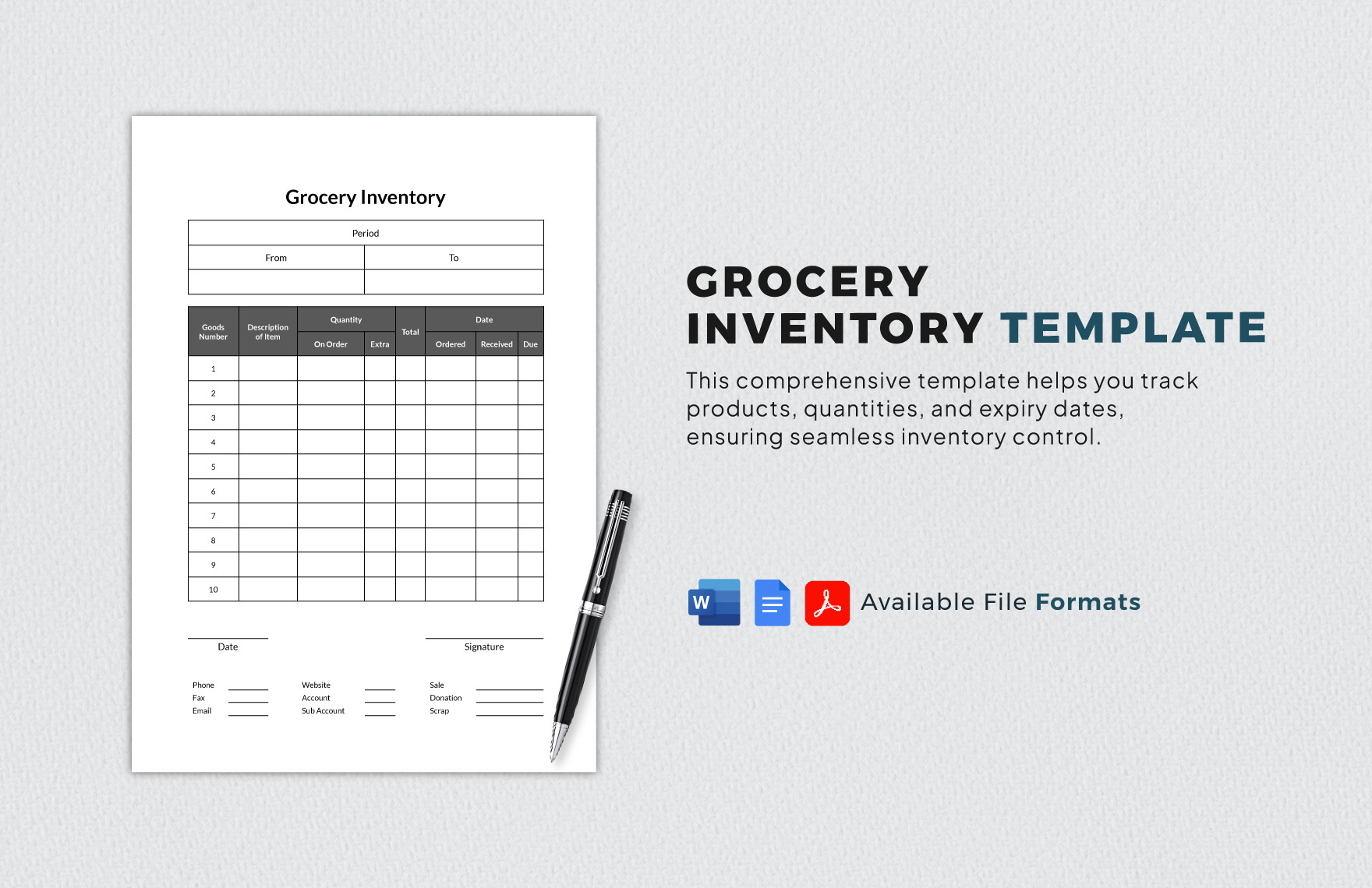 Grocery Templates In Excel FREE Download Template Grocery Templates In Excel FREE Download Template