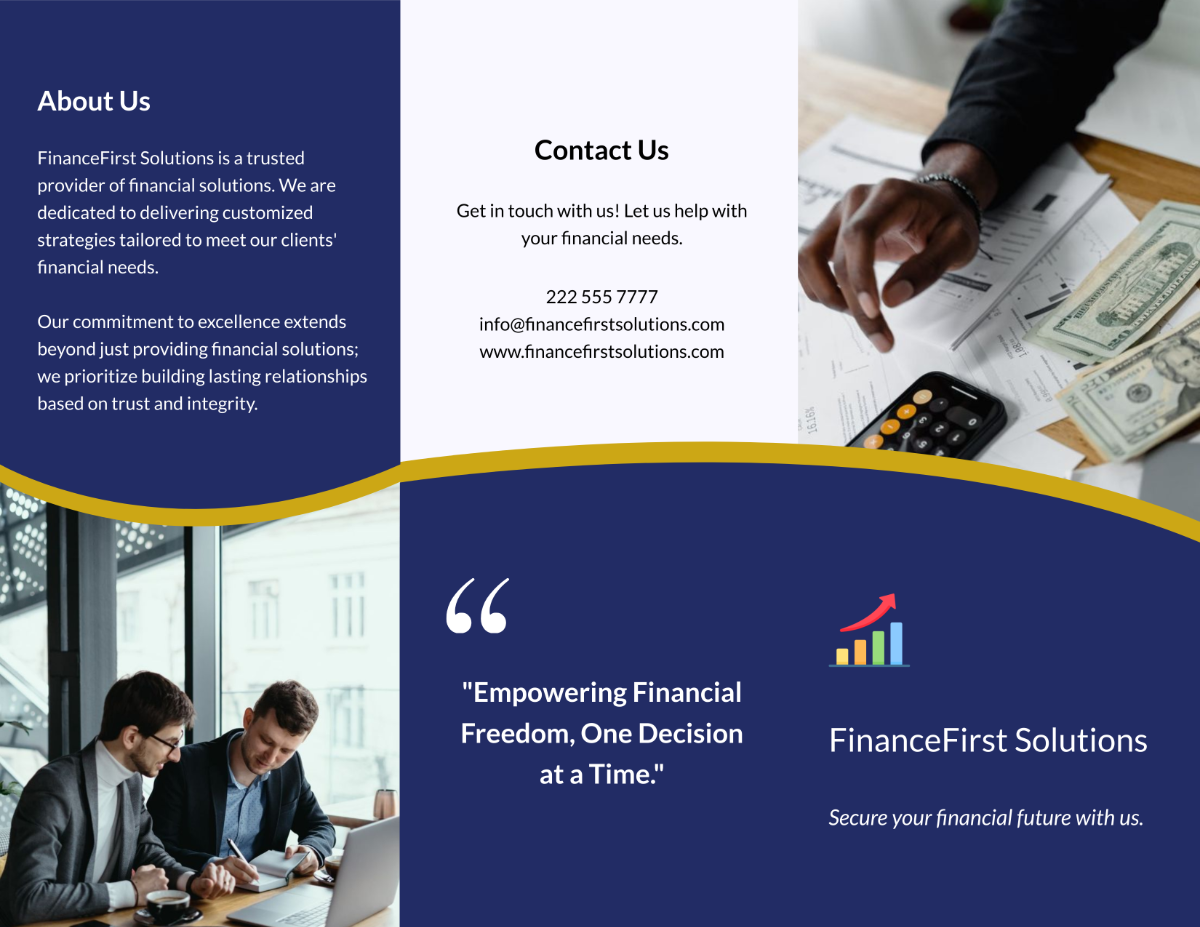 Free Financial Services Brochure Template