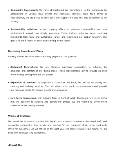 Free Restaurant Annual Press Release Template to Edit Online